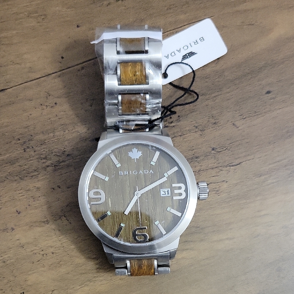 Silver and Brown Men's Watch